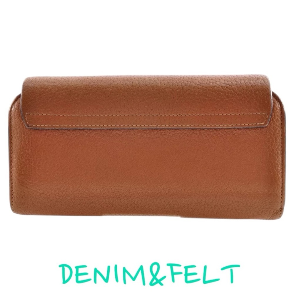CHLOE Caramel Leather Drew Front Flap Long Zipped Wallet | PRELOVED!!🤎🤎 - Picture 2 of 9
